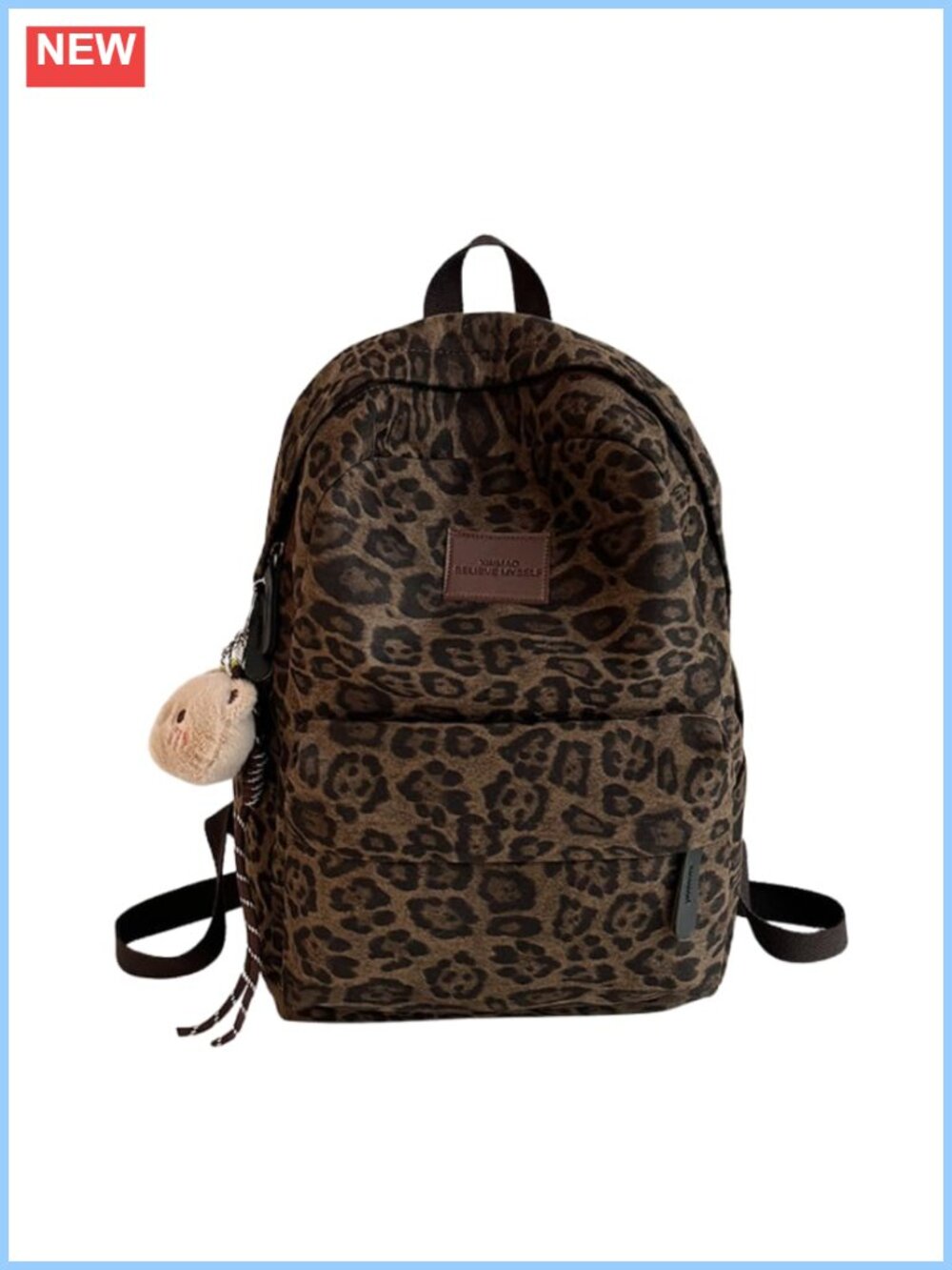 Corduroy Mini Backpack Purse for Women Y2K Cheetah Print Adjustable Strap